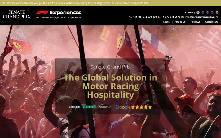 Screenshot of senategpexperiences.com
