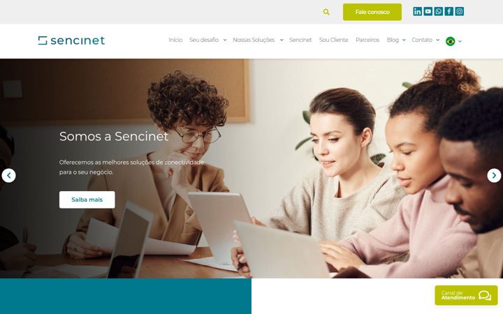 Screenshot of sencinet.com.br