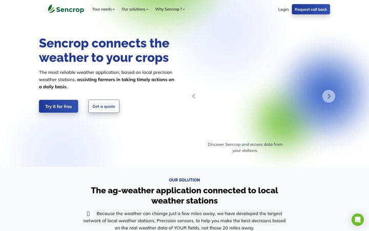 Screenshot di sencrop.com