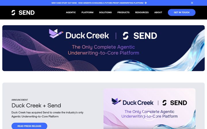 Screenshot of send.technology