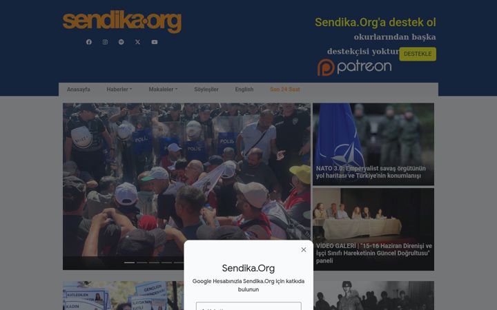 Skærmbillede af sendika.org