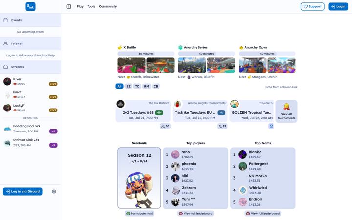 Screenshot of sendou.ink
