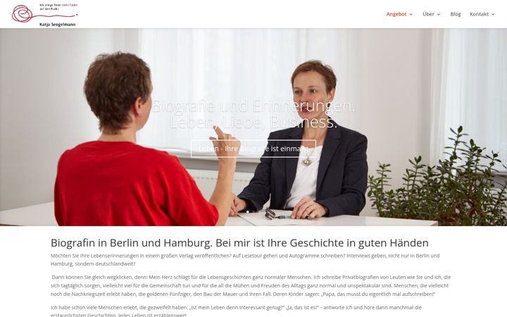 Screenshot of sengelmann-biografien.de