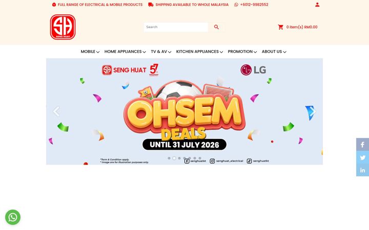 Screenshot von senghuat.com.my