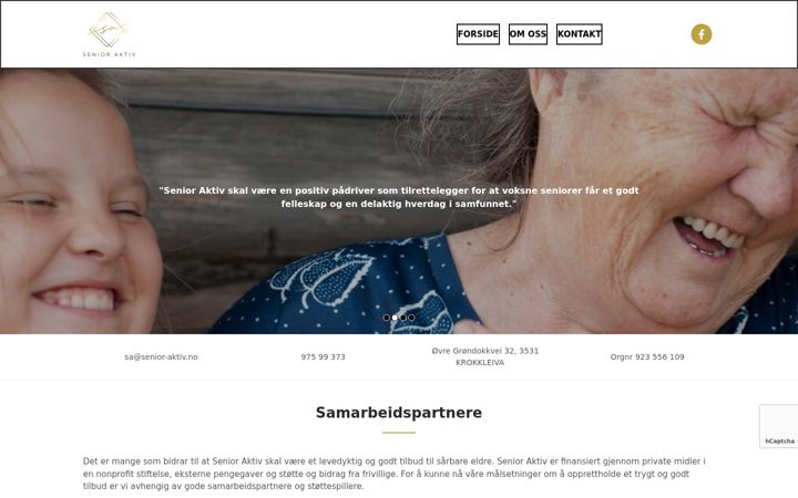 Kuvakaappaus sivustosta senior-aktiv.no