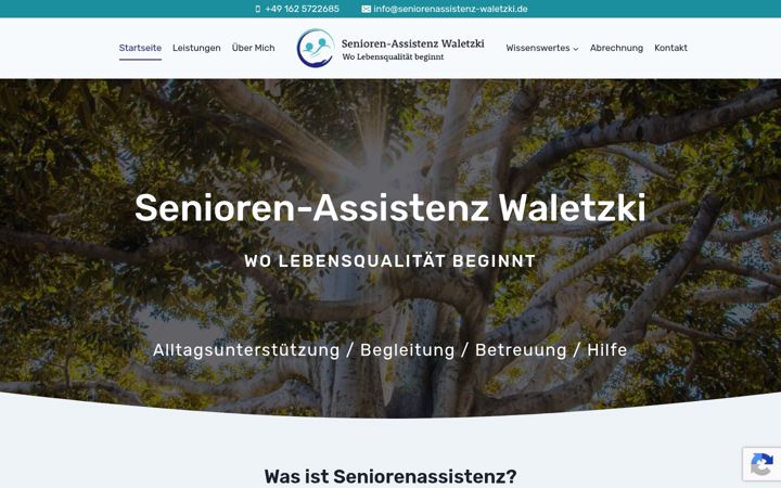 Screenshot of seniorenassistenz-waletzki.de