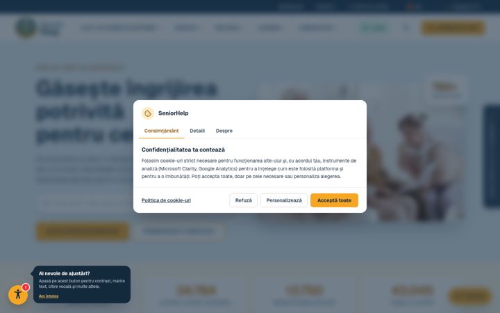 Screenshot of seniorhelp.ro