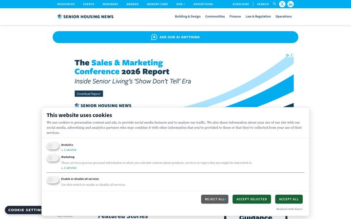 Screenshot of seniorhousingnews.com