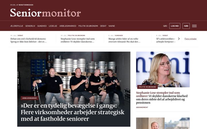 Screenshot of seniormonitor.dk