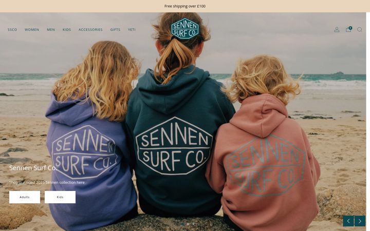 Screenshot of sennensurfco.co.uk