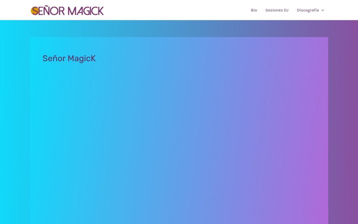 Screenshot of senormagick.com