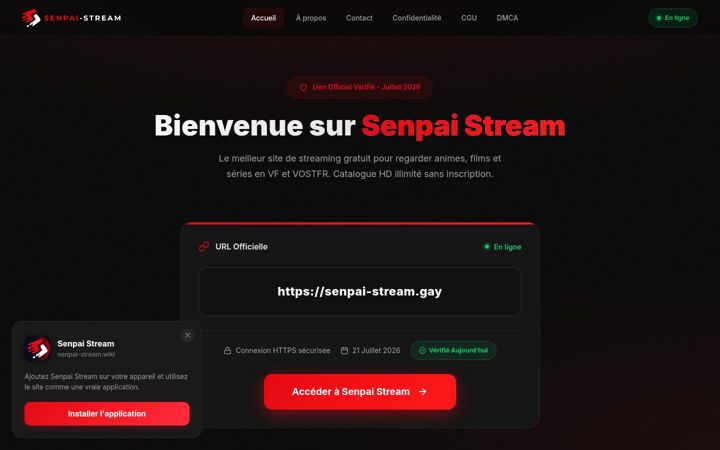 Screenshot of senpai-stream.quest