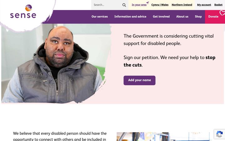 Captura de pantalla de sense.org.uk