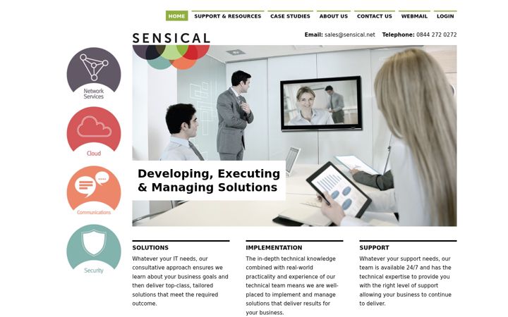 Screenshot of sensical.net