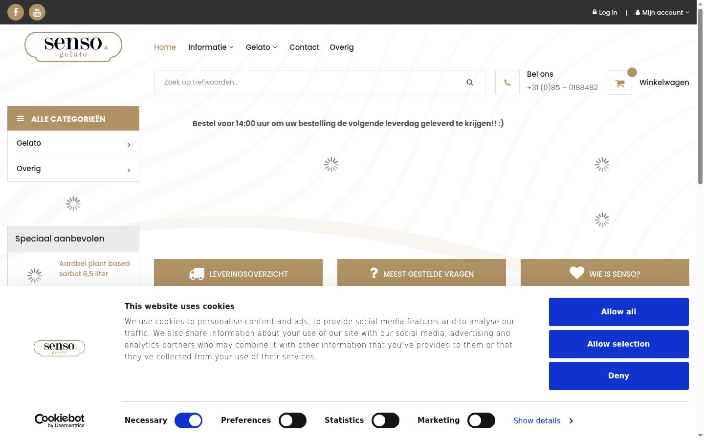 Screenshot tal-banner tal-kunsens muri qabel kwalunkwe interazzjoni