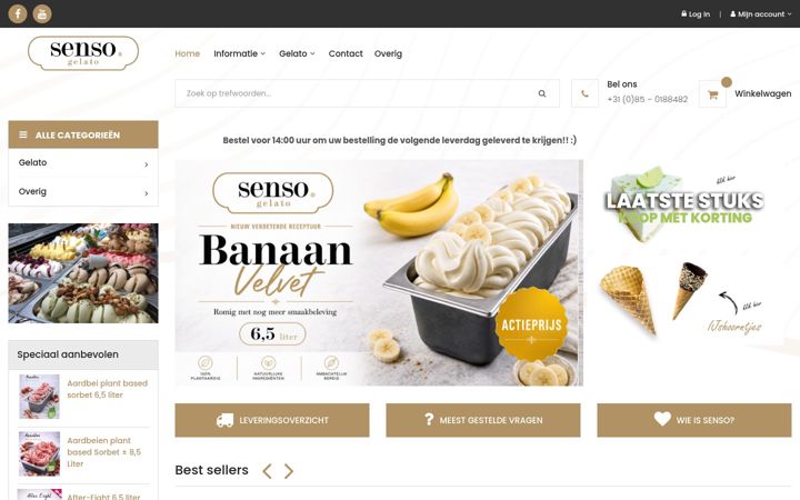 Screenshot of senso-gelato.com