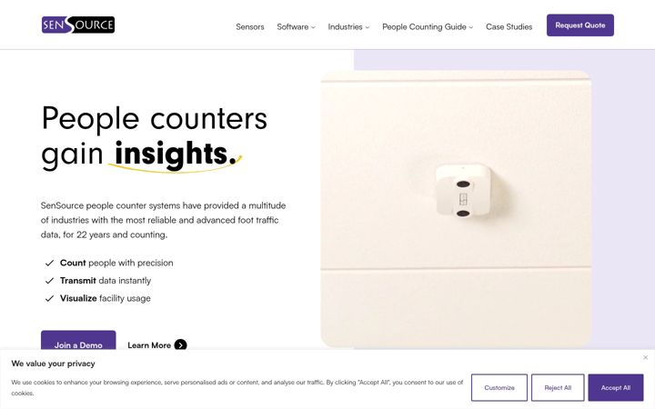 Screenshot of sensourceinc.com