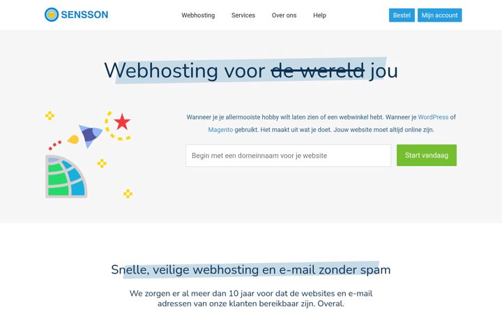 Screenshot of sensson.net