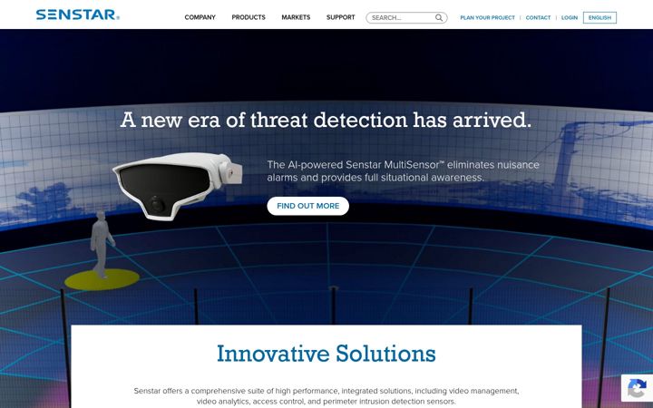 Screenshot von senstar.com
