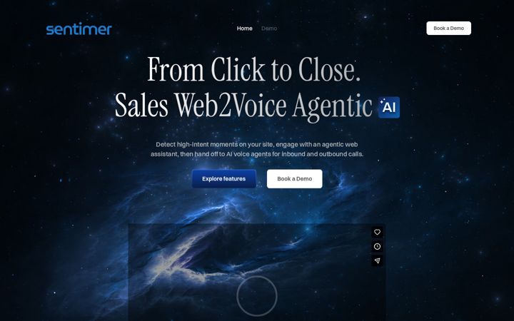 Screenshot of sentimer.com