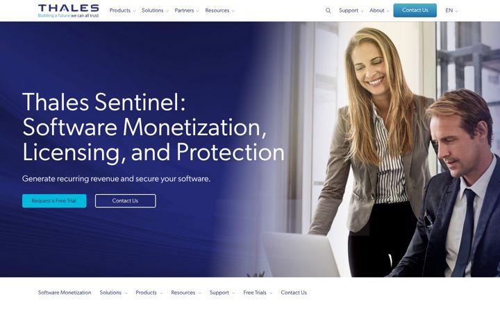 Skärmbild av sentinelcloud.com