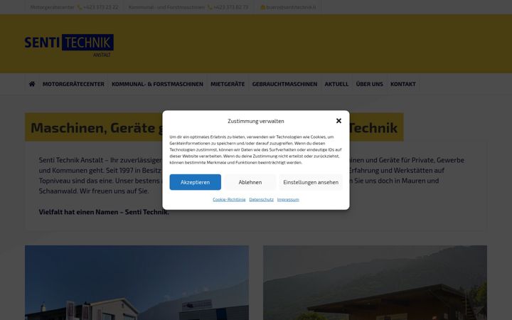 Screenshot of sentitechnik.li