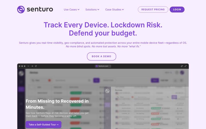 Screenshot of senturo.com