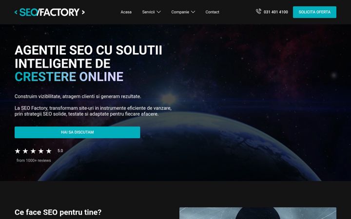 Screenshot of seo-factory.ro