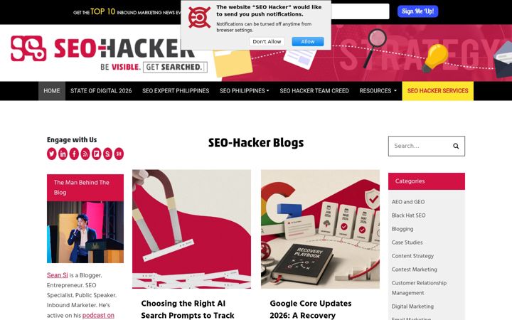 Screenshot von seo-hacker.com
