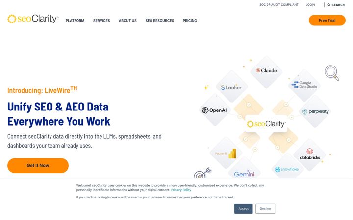Screenshot of seoclarity.net