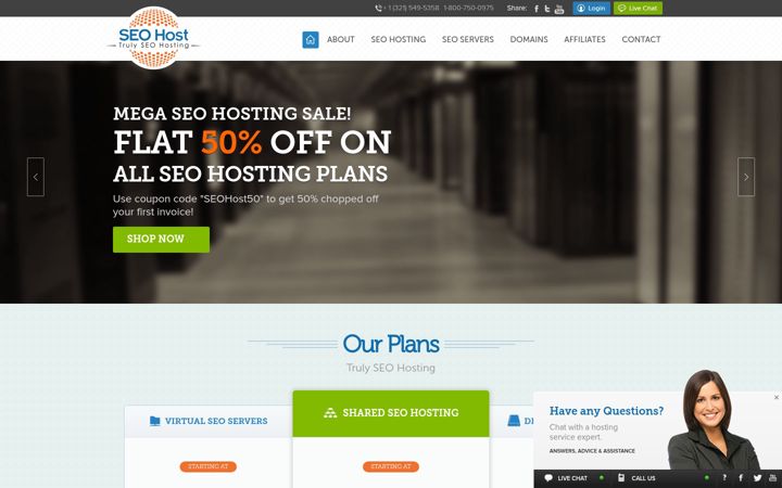Skärmbild av seohost.com