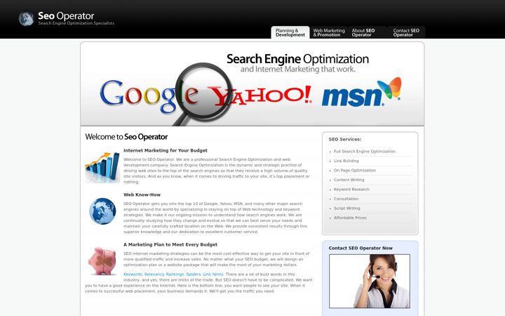 Screenshot of seooperator.com