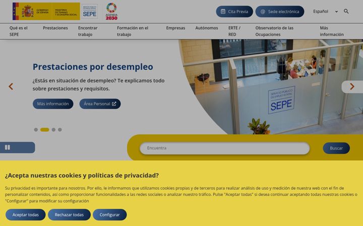 Ekraanipilt saidist sepe.es