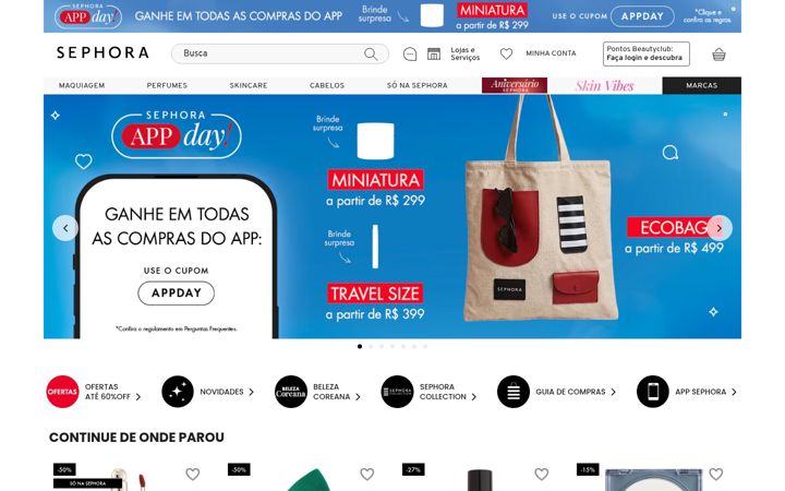 Zrzut ekranu sephora.com.br