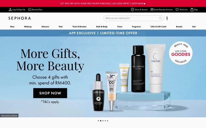 Screenshot of sephora.my