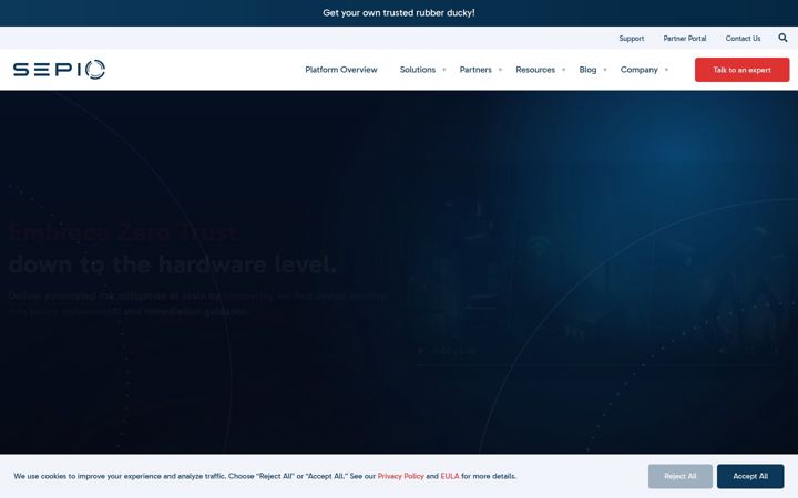 Screenshot of sepiocyber.com
