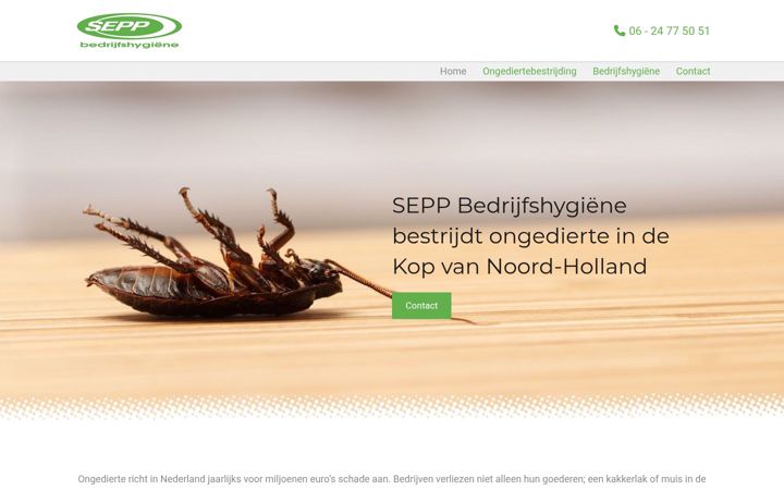 Screenshot of sepp-bedrijfshygiene.nl