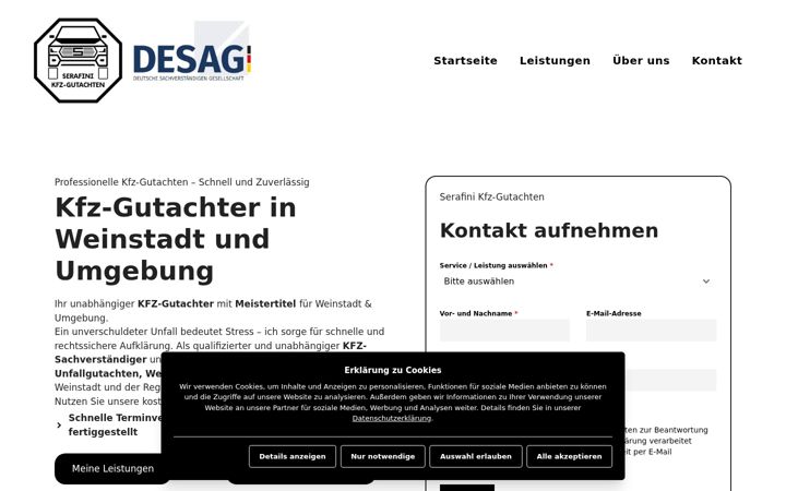 Captură de ecran a serafini-gutachten.de