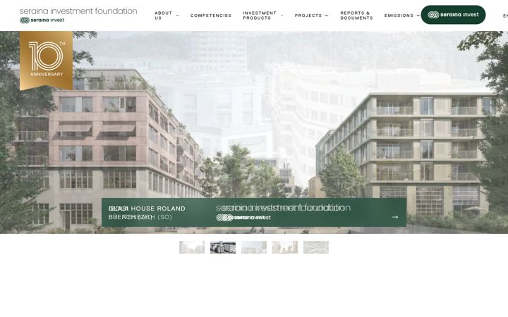 Ekrano kopija serainainvestmentfoundation.ch