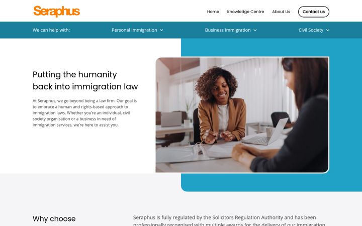 Screenshot of seraphus.co.uk