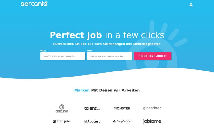 Screenshot of sercanto.de