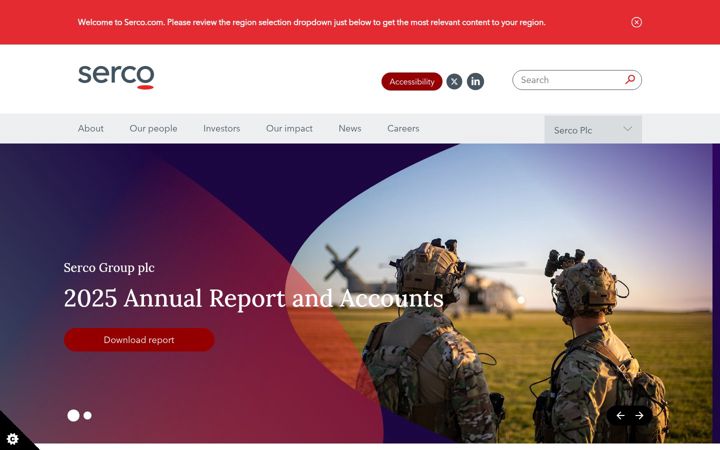Screenshot of serco.com