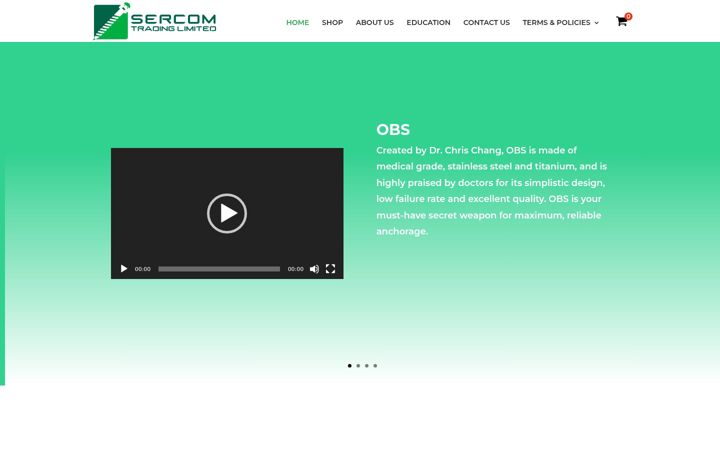 Screenshot of sercomtrading.com