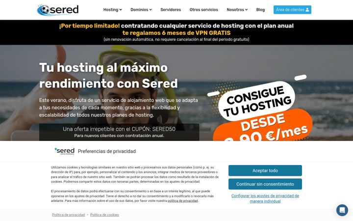 Zrzut ekranu sered.net