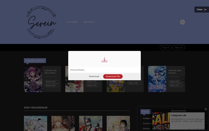 Screenshot of sereinscan.net