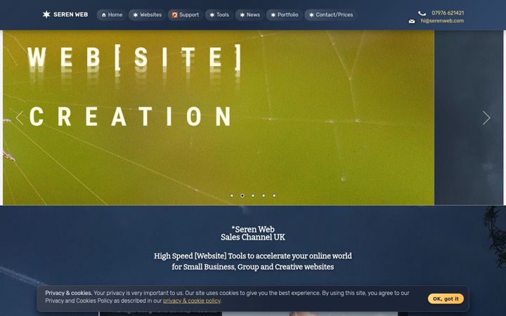 Screenshot of serenweb.com