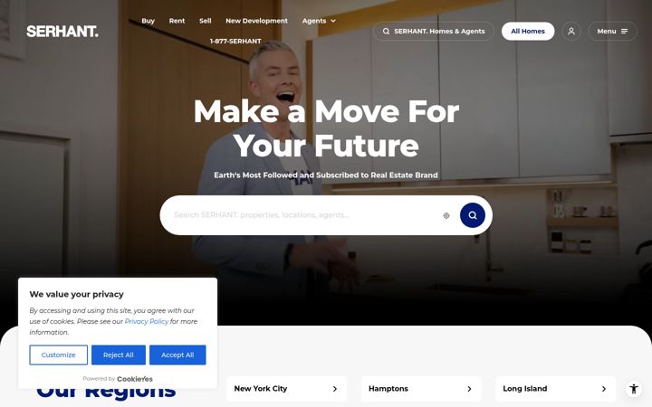 Screenshot of serhant.com