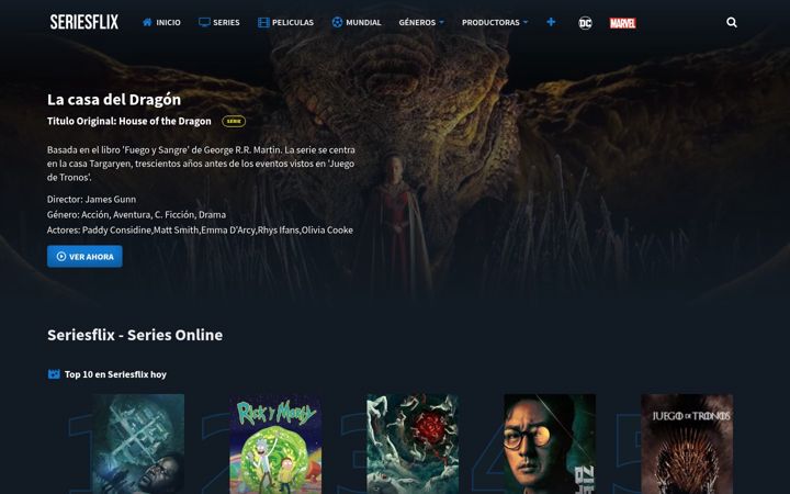 Screenshot of seriesflixhd.buzz