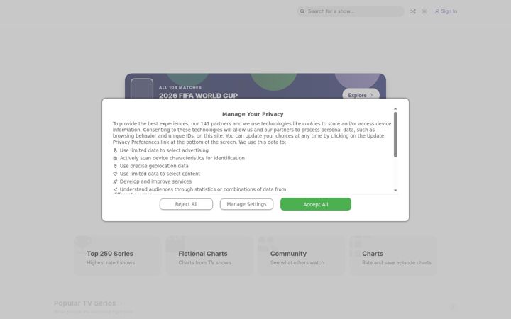 Screenshot of seriesgraph.com