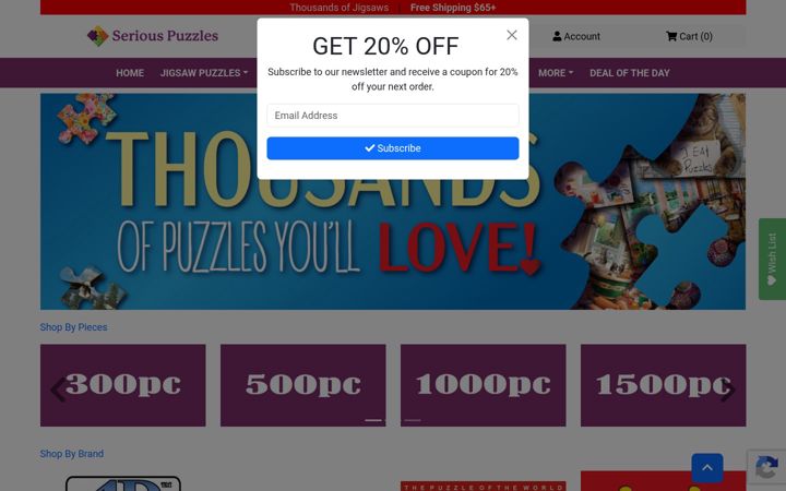 Screenshot di seriouspuzzles.com